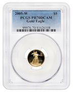 2005-W 1/10 oz Proof Gold Eagle $5 PCGS PR70