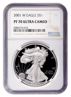 2001-W Proof Silver Eagle NGC PF70