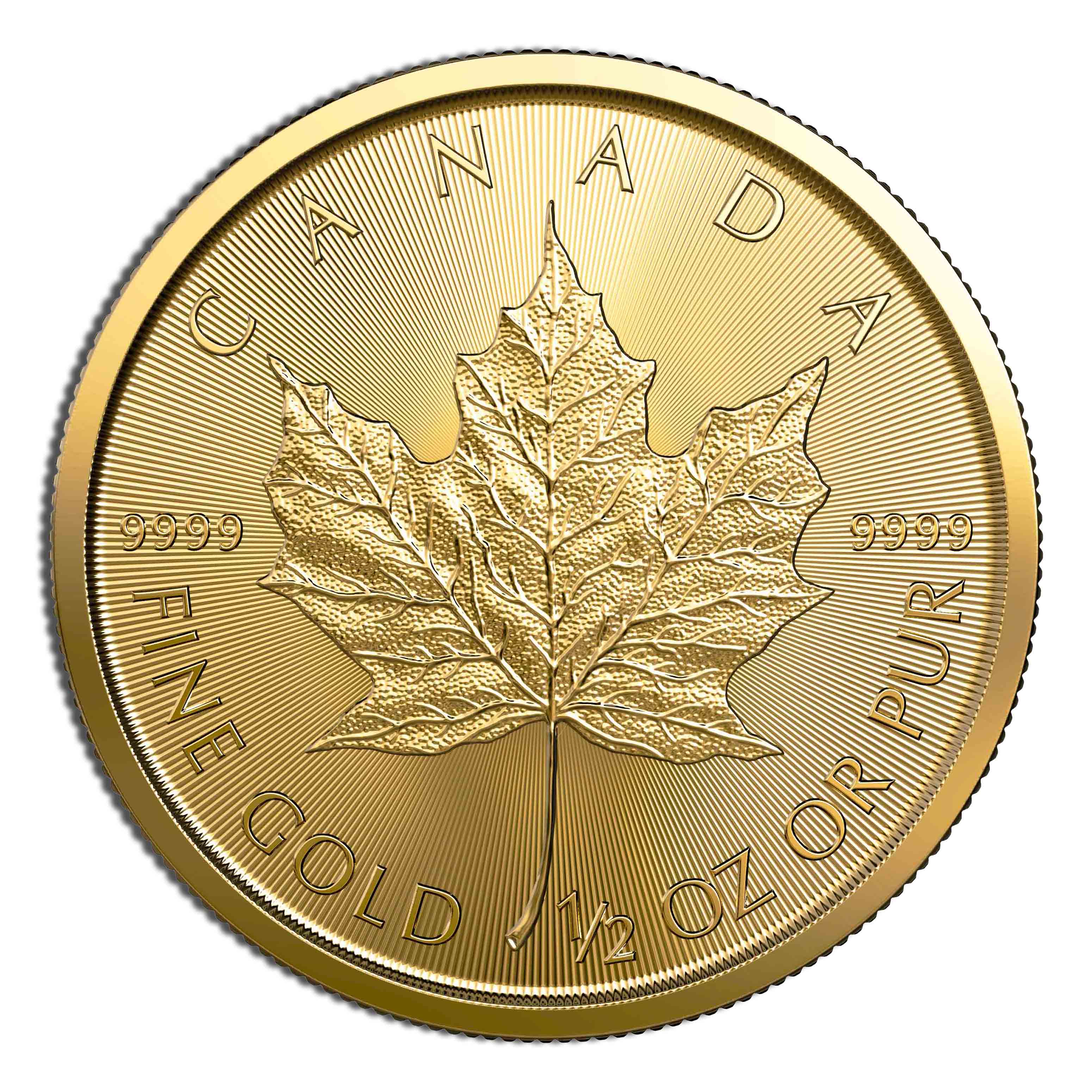 1/2 oz Gold Maple Leaf (Year Varies - Sealed)