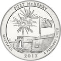 2013 5 oz ATB Fort McHenry Silver Coin - BU