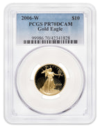 2006-W 1/4 oz Proof Gold Eagle $10 PCGS PR70