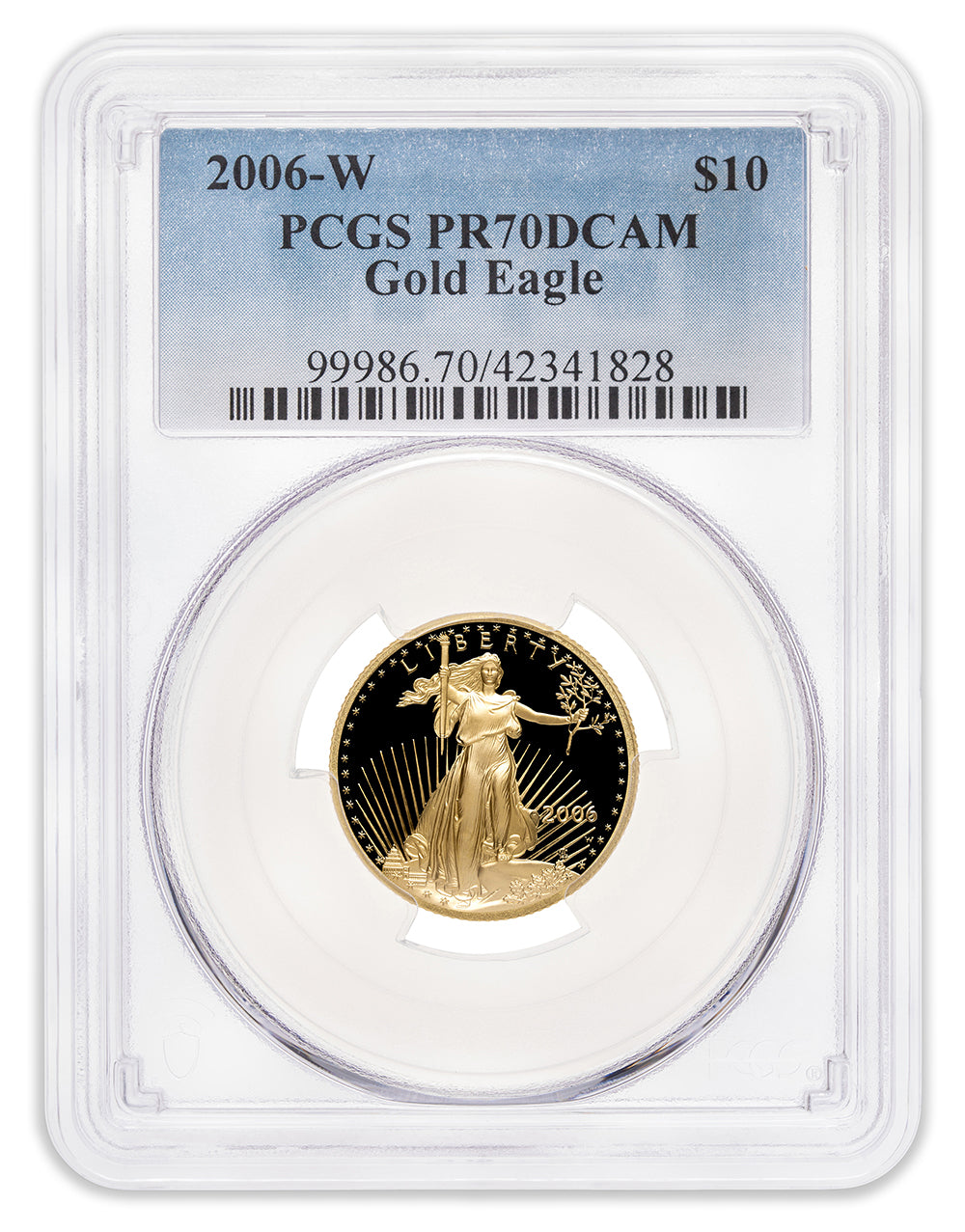2006-W 1/4 oz Proof Gold Eagle $10 PCGS PR70