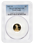 2007-W 1/10 oz Proof Gold Eagle $5 PCGS PR70