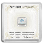 1 gram Silver Bar - Geiger (In Assay)