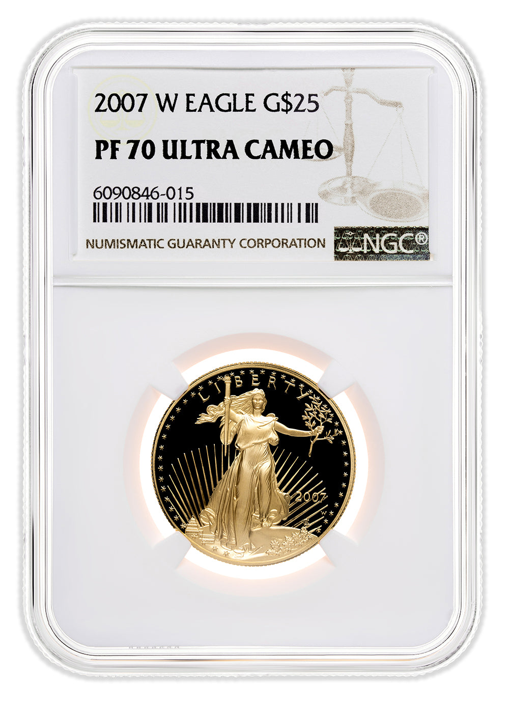 2007-W 1/2 oz Proof Gold Eagle $25 NGC PF70