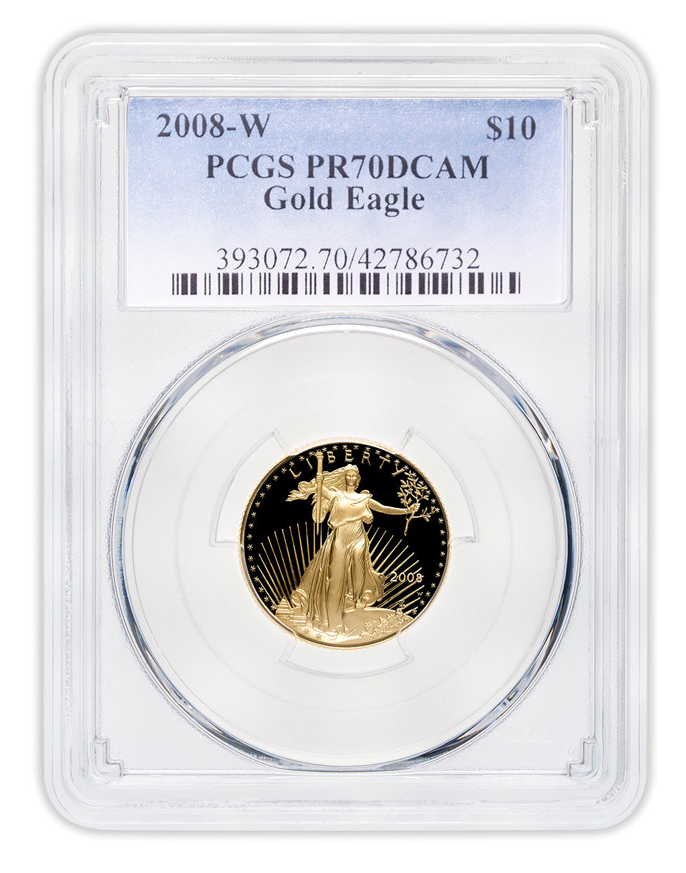 2008-W 1/4 oz Proof Gold Eagle $10 PCGS PR70