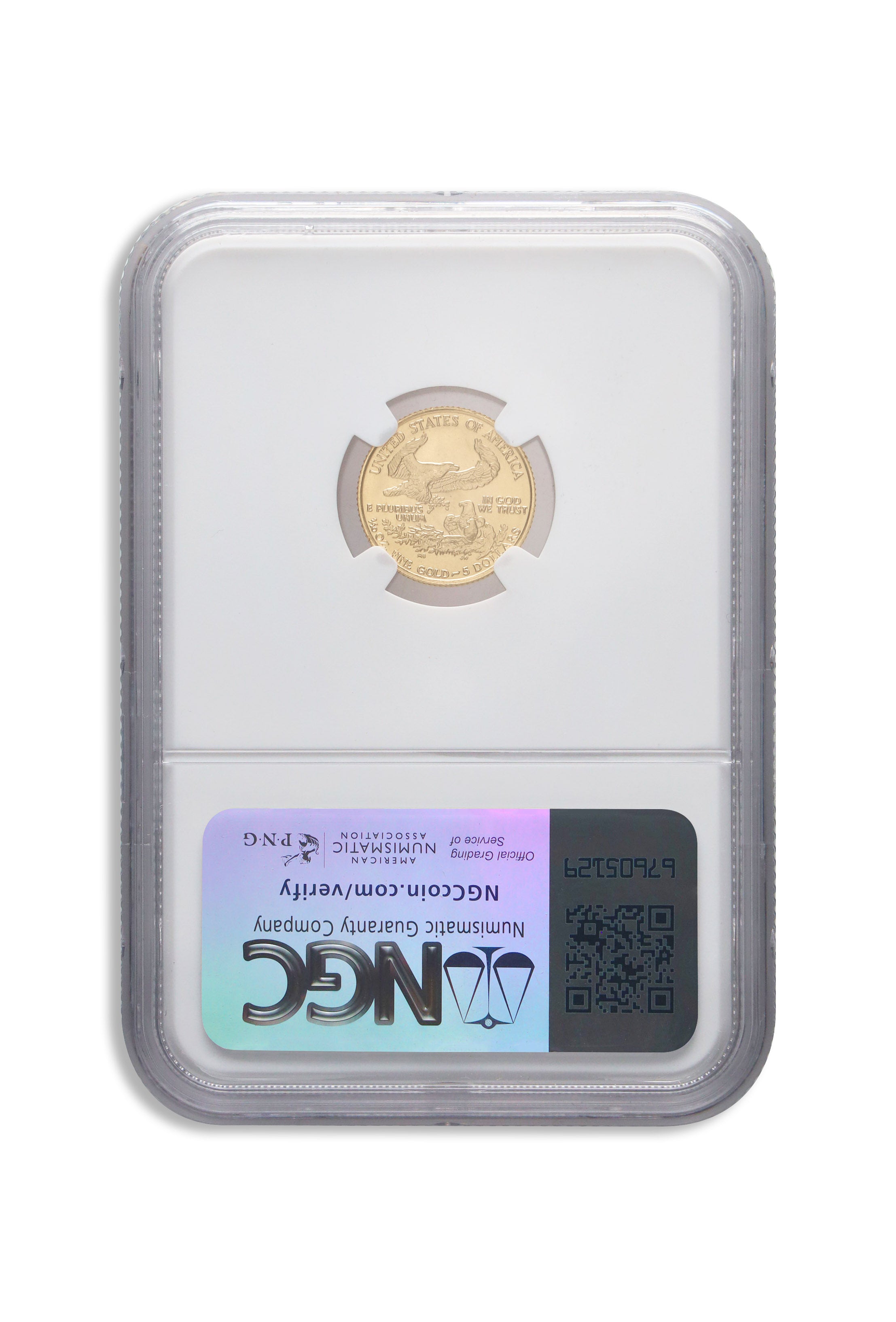 1987 1/10 oz Gold Eagle $5 NGC MS70