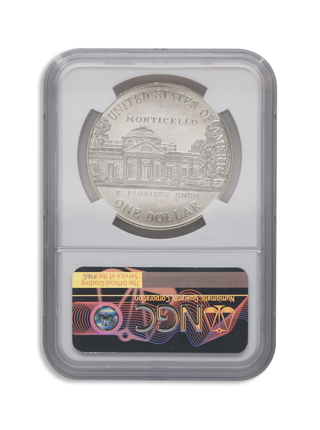 1993-P $1 Jefferson Silver Commem - NGC MS70