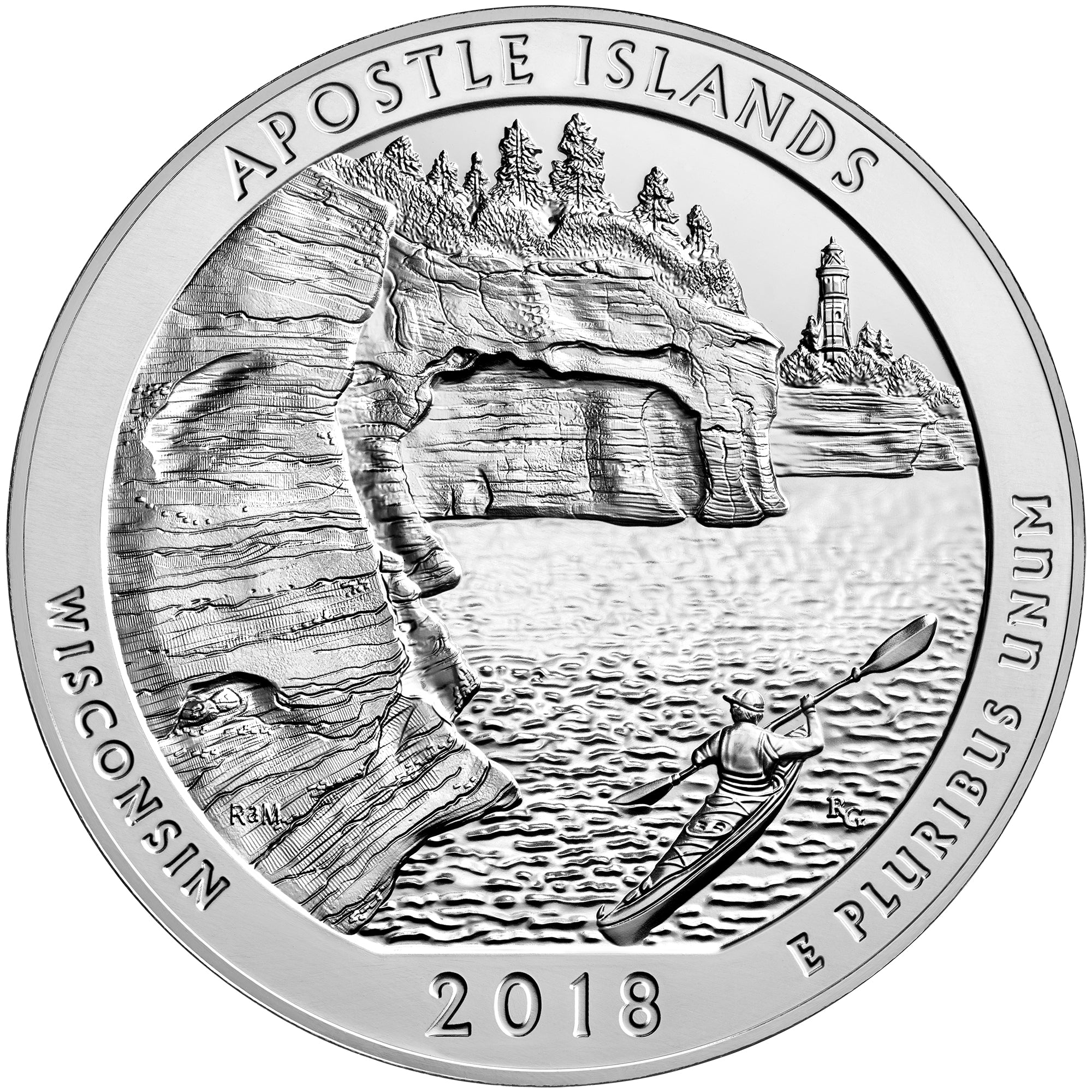 2018 5 oz ATB Apostle Island Silver Coin - BU