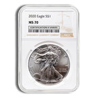 2020 Silver Eagle NGC MS70