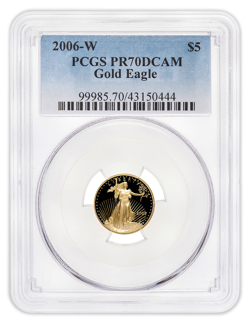 2006-W 1/10 oz Proof Gold Eagle $5 PCGS PR70