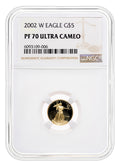 2002-W 1/10 oz Proof Gold Eagle $5 PCGS PR70