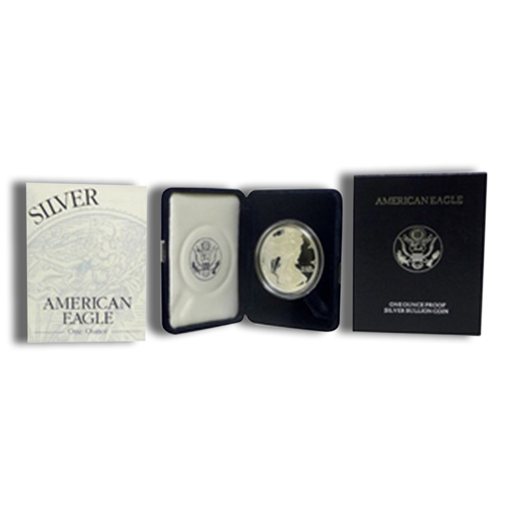 2002-W Proof Silver Eagle with Box & COA