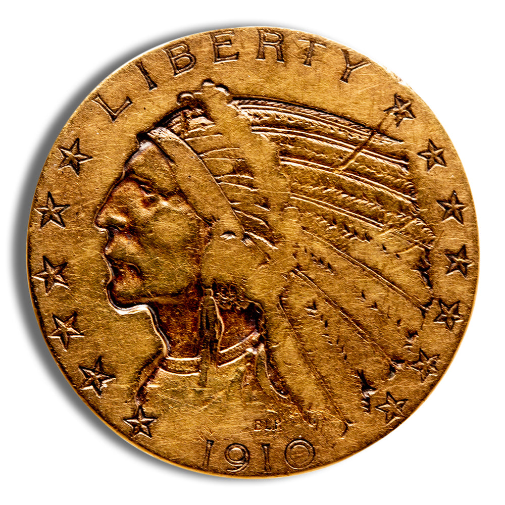 $5 Gold Indian Half Eagle - Any Grade