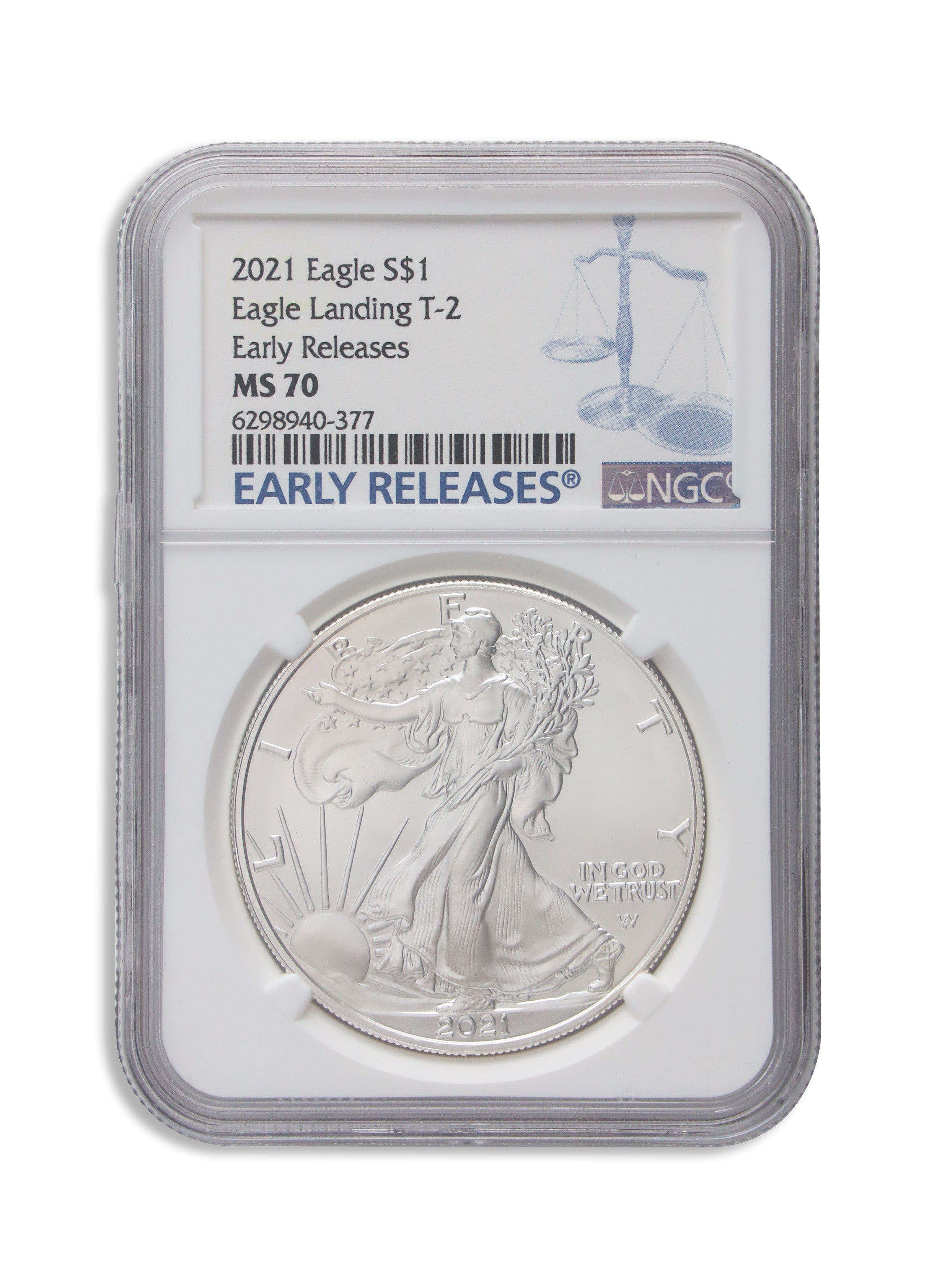 2021 Silver Eagle NGC MS70 Early Releases (Type 1)