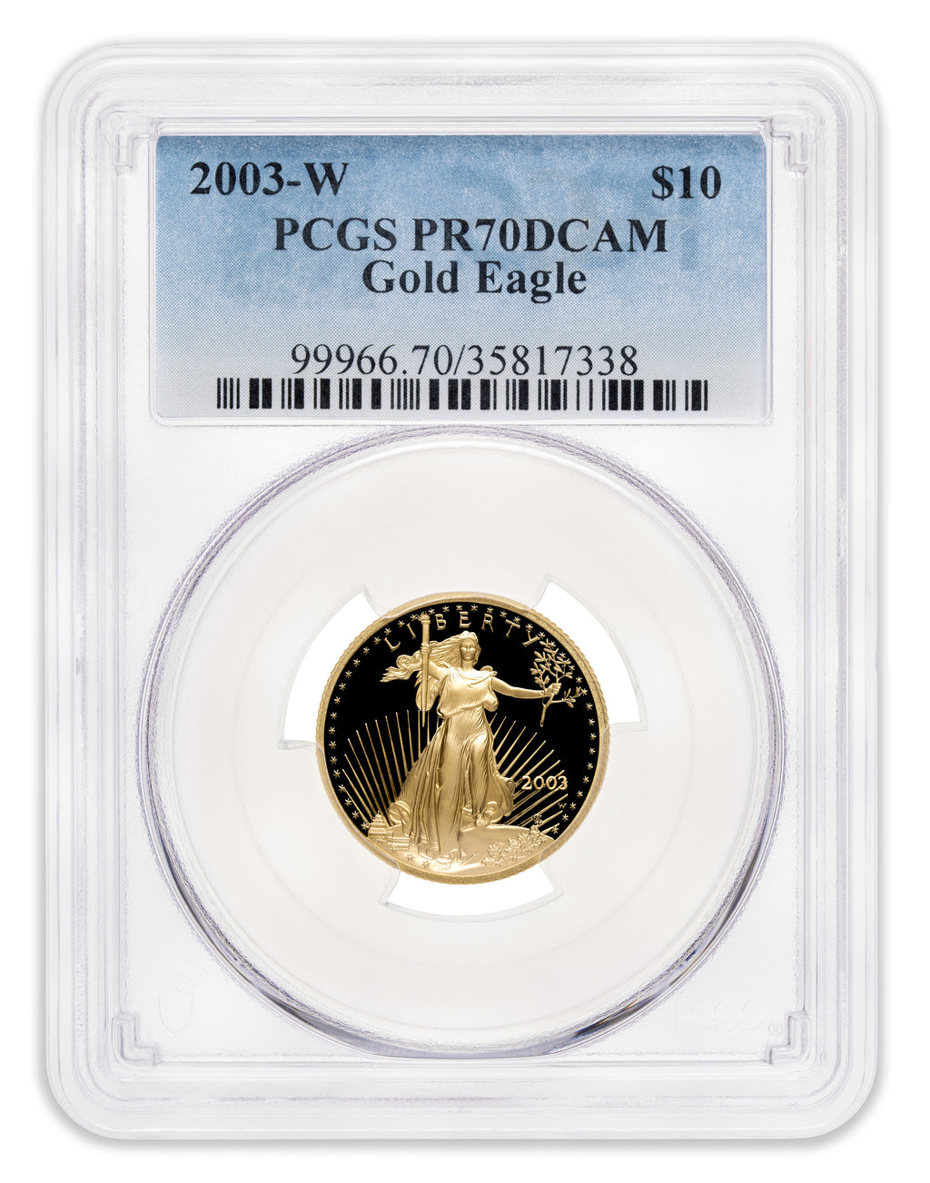 2003-W 1/4 oz Proof Gold Eagle $10 PCGS PR70