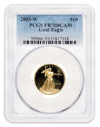 2003-W 1/4 oz Proof Gold Eagle $10 PCGS PR70