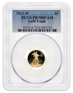 2011-W 1/10 oz Proof Gold Eagle $5 PCGS PR70