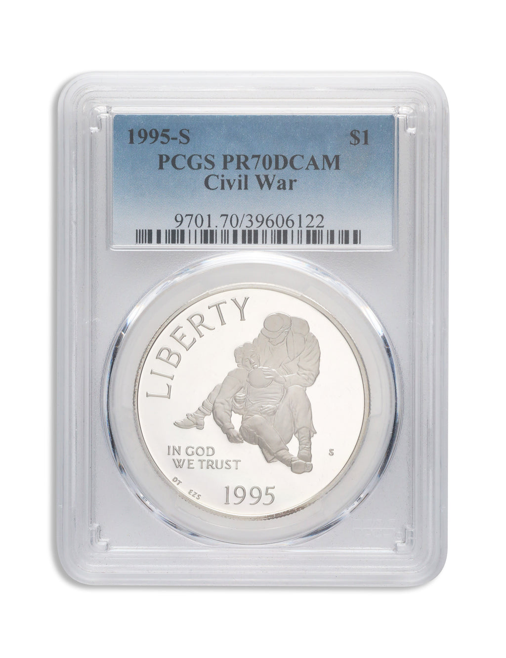 1995-S $1 Civil War Silver Commem - PCGS PF70