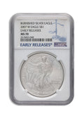 2007-W Burnished Silver Eagle NGC MS70 ER