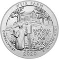 2020 5 oz ATB Weir Farm Silver Coin - BU
