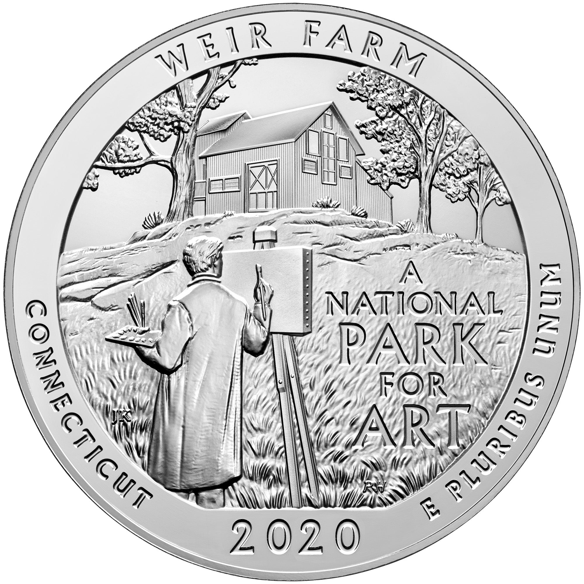 2020 5 oz ATB Weir Farm Silver Coin - BU