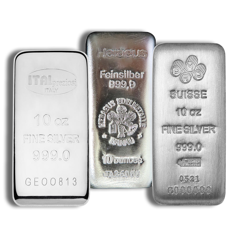 10 oz Silver Bar - Brand Varies