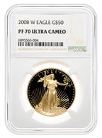 2008-W 1 oz Proof Gold Eagle $50 NGC PF70