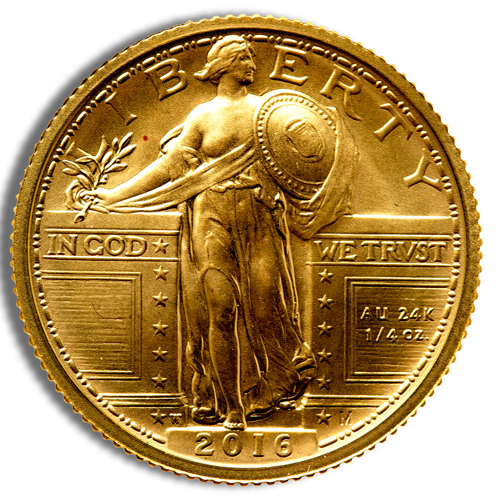 2016-W 1/4 oz Gold Standing Liberty Centennial Coin w/OGP