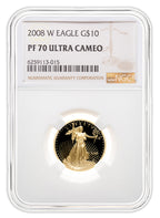 2008-W 1/4 oz Proof Gold Eagle $10 NGC PF70