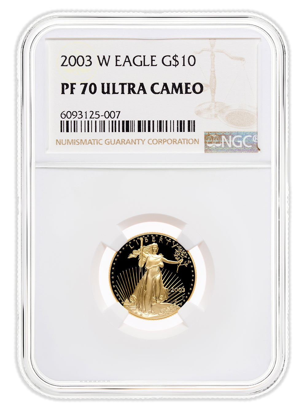 2003-W 1/4 oz Proof Gold Eagle $10 NGC PF70