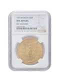1925 Mexico Gold 50 Peso - Unc Details - Rev Cleaned