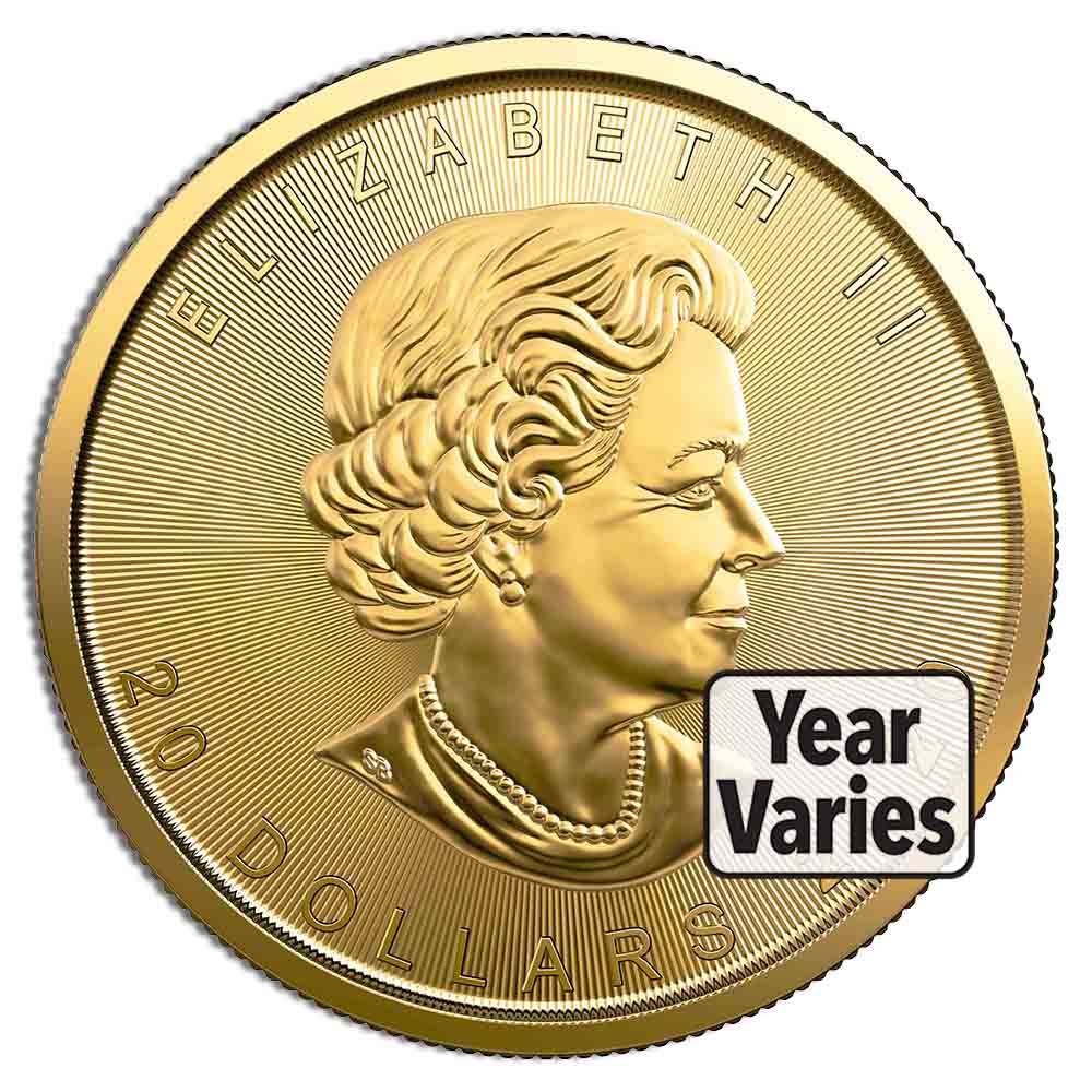 1/2 oz Gold Maple Leaf (Year Varies - Sealed)