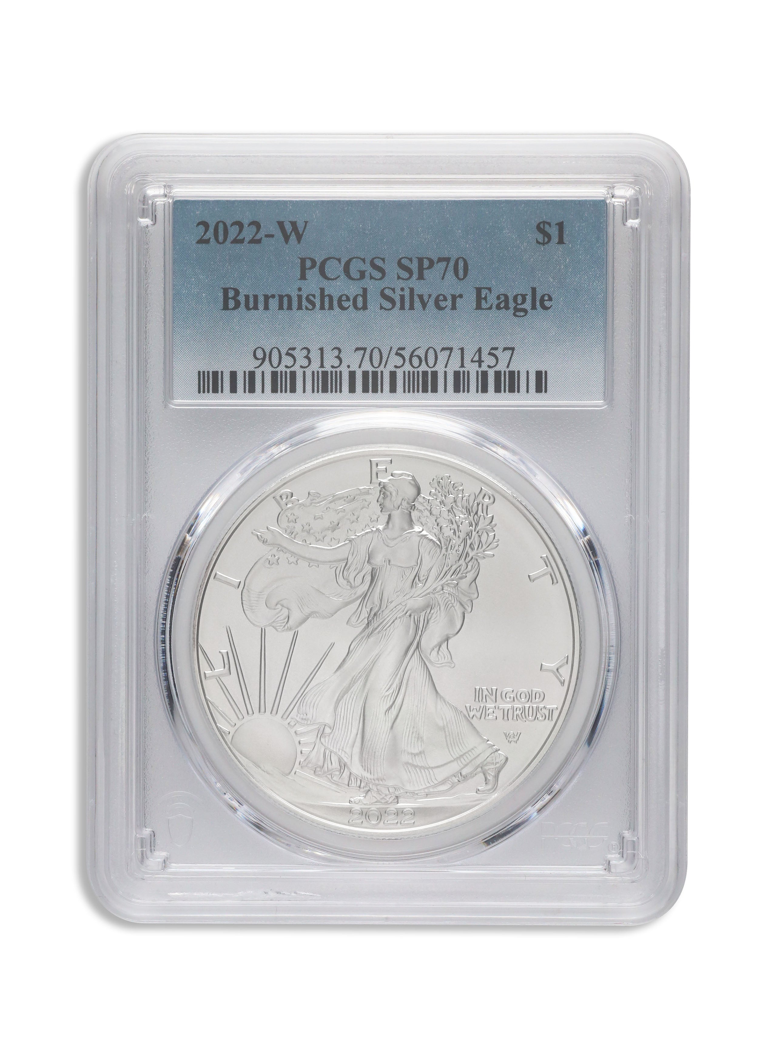 2022-W Burnished Silver Eagle PCGS SP70