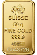 50 gram Gold Bar - PAMP Fortuna (Carded)