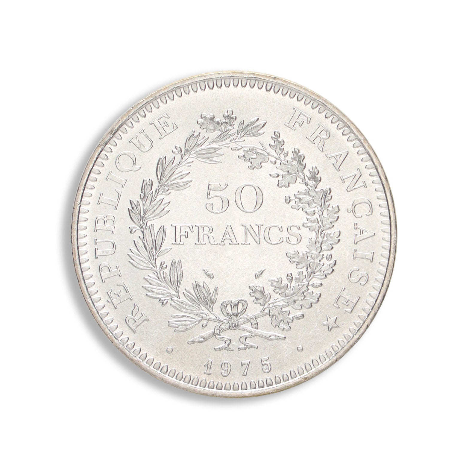 France Silver 50 Francs Hercules - 1974-1980