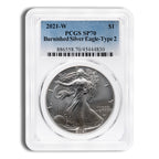 2021-W Burnished Silver Eagle PCGS SP70 (Type 2)