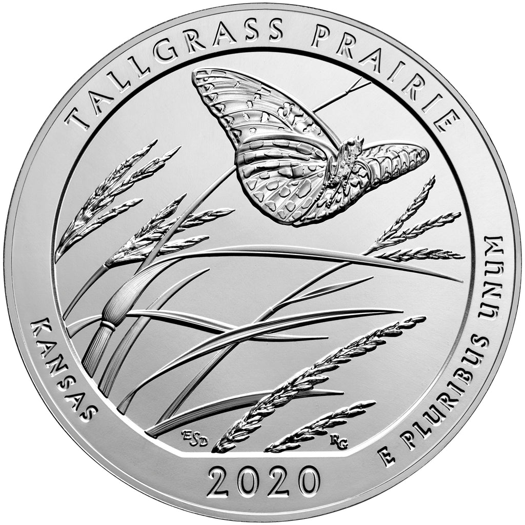 2020 5 oz ATB Tallgrass Prairie Silver Coin - BU