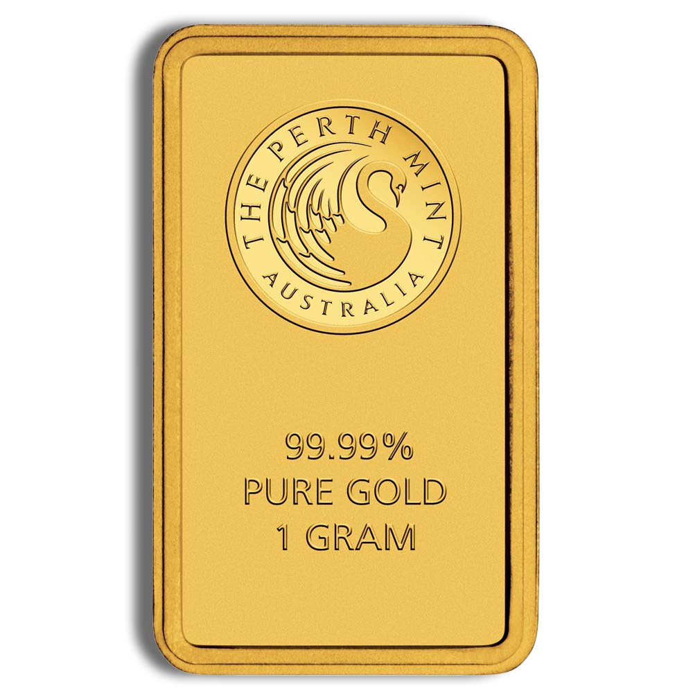 1 gram Gold Bar - Perth Mint (Carded)