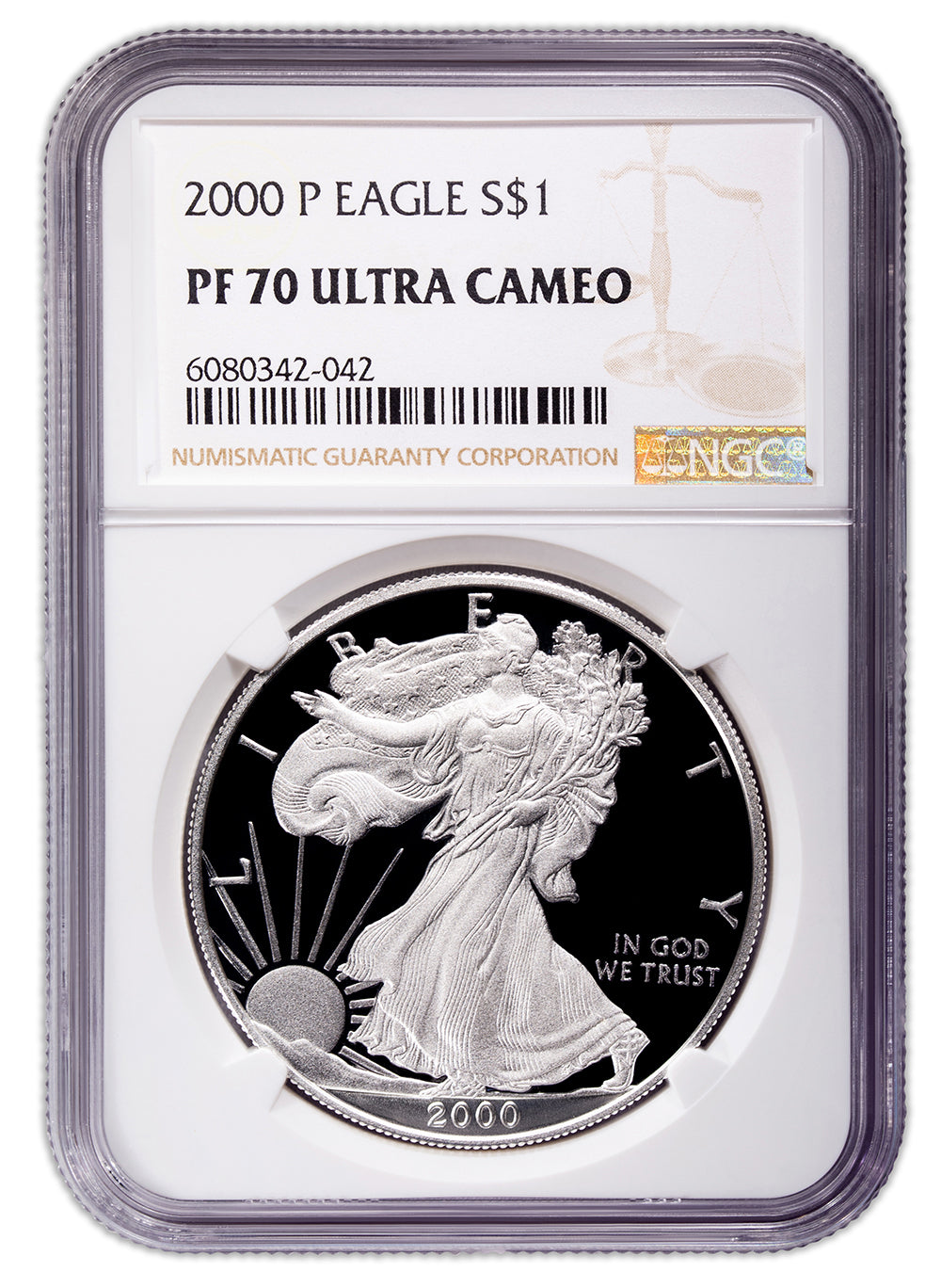 2000-P Proof Silver Eagle NGC PF70