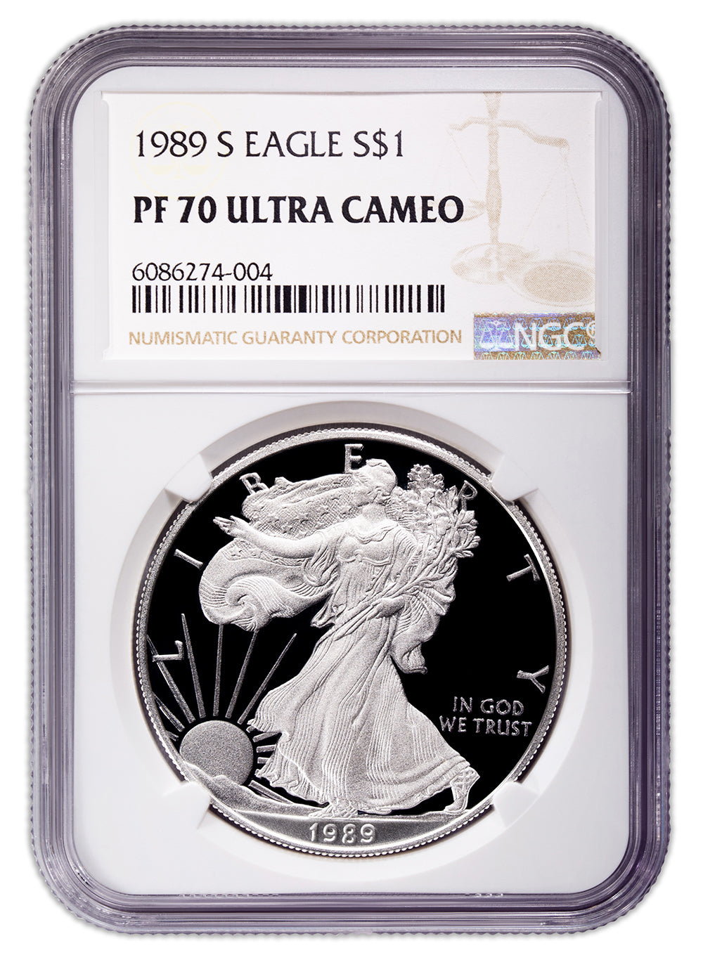 1989-S Proof Silver Eagle NGC PF70