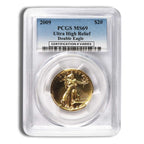 2009 Ultra High Relief Double Eagle Gold Coin PCGS MS69