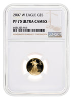2007-W 1/10 oz Proof Gold Eagle $5 NGC PF70