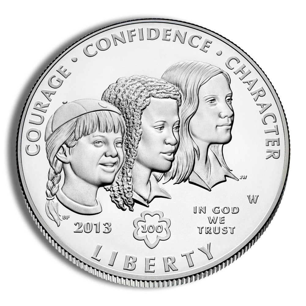 2013-W $1 Girl Scouts Silver Commem - BU