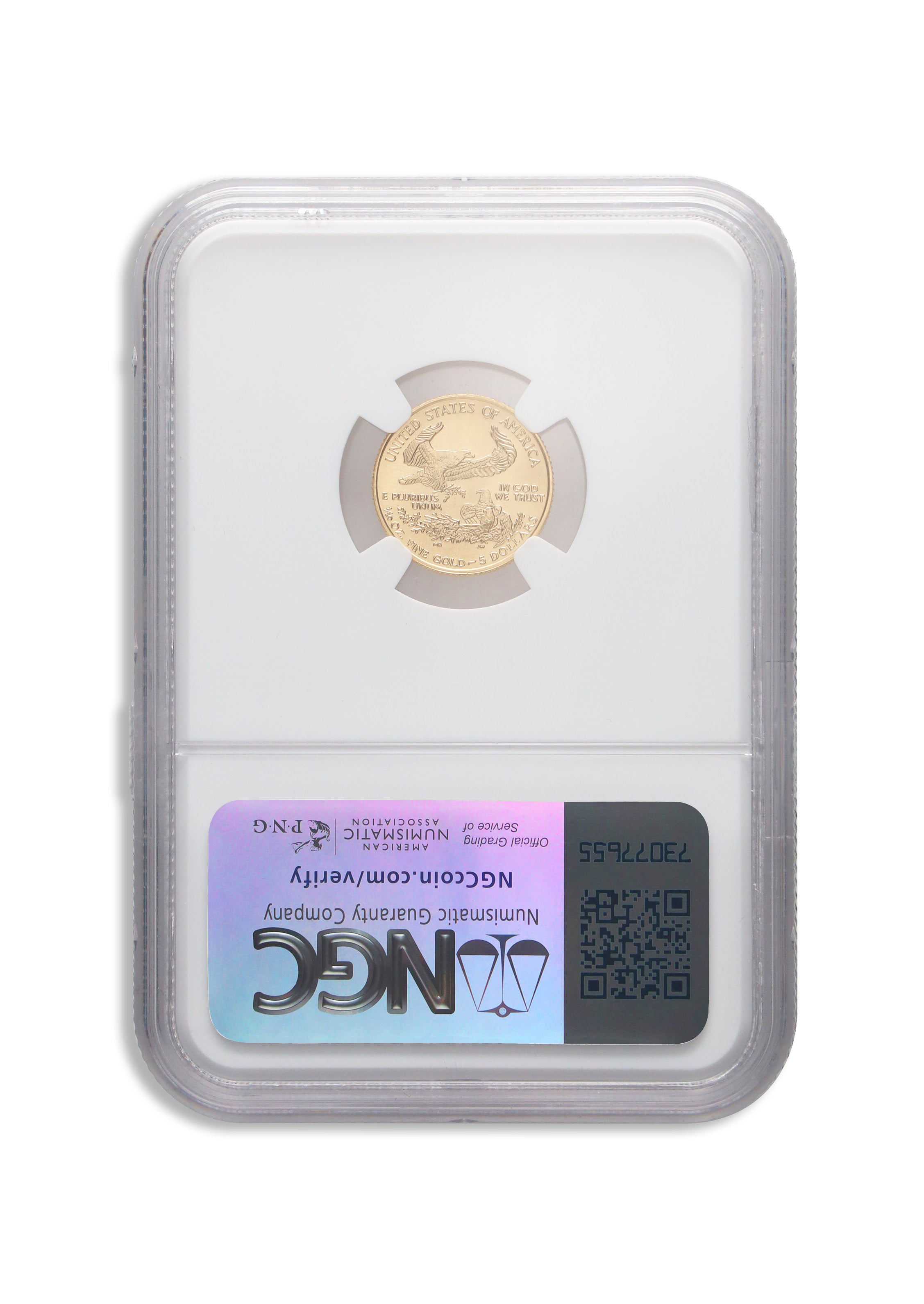 1996 1/10 oz Gold Eagle $5 NGC MS70