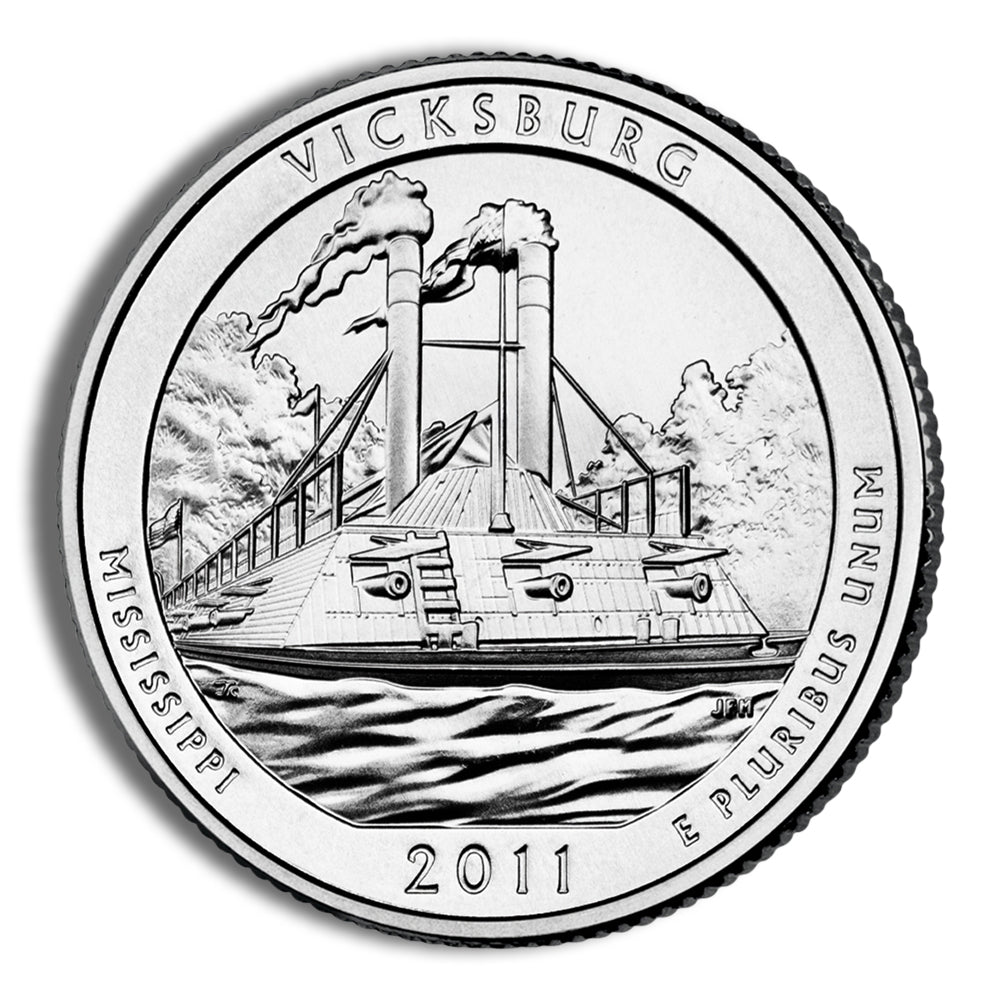 2011-P 5 oz ATB Vicksburg Silver Coin NGC SP70