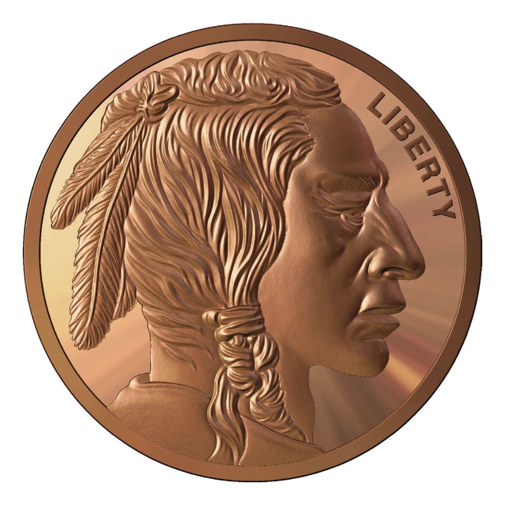 1 oz Copper Round - Buffalo Design