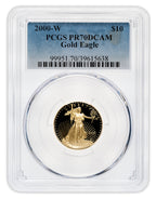 2000-W 1/4 oz Proof Gold Eagle $10 PCGS PR70
