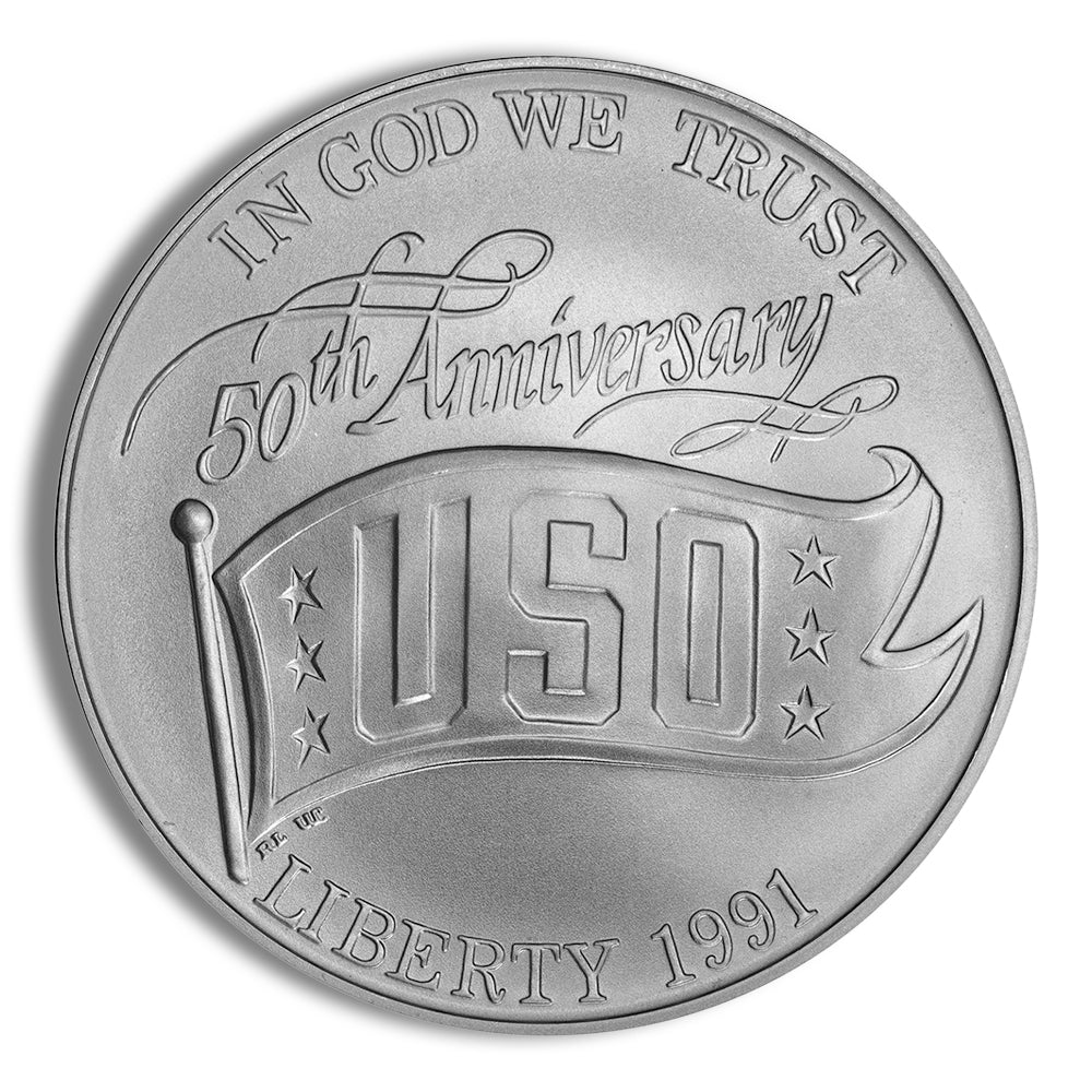 1991-D $1 USO Silver Commem - BU