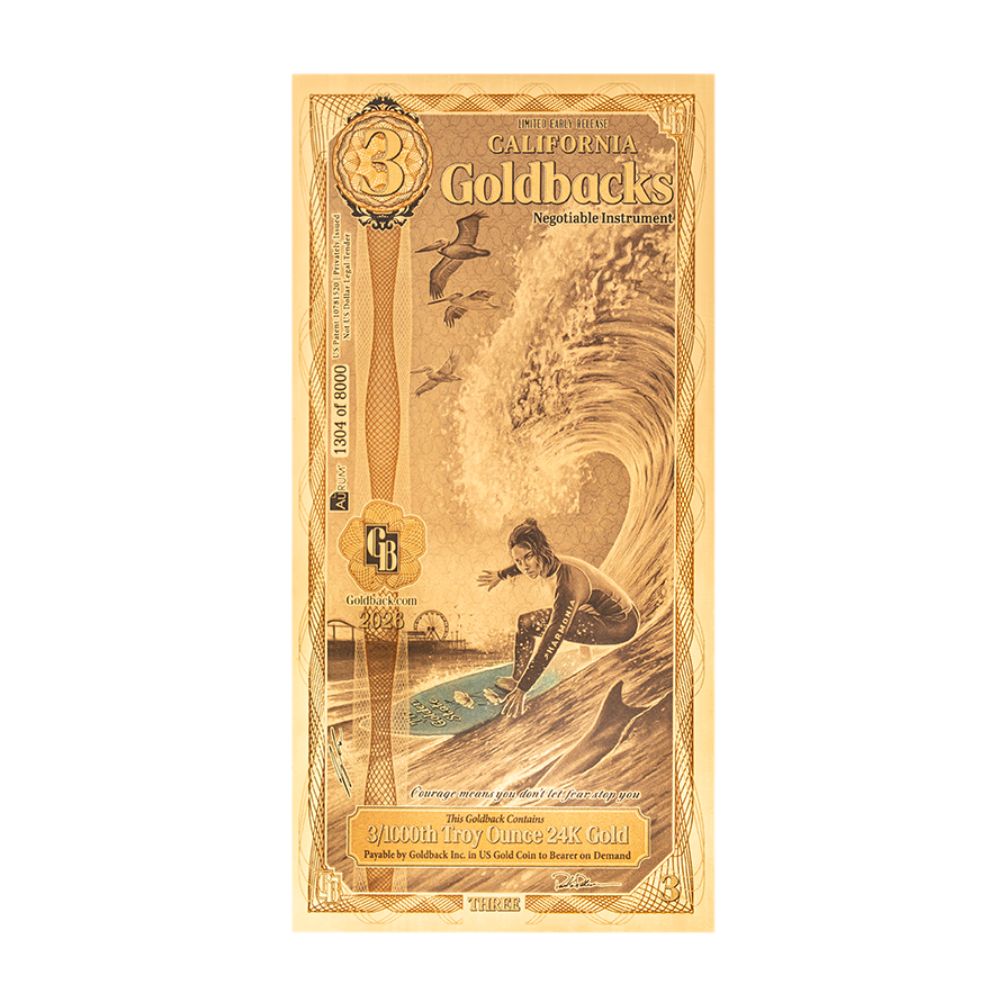 California 3 Goldback - Limited Early Release (70 Grade)